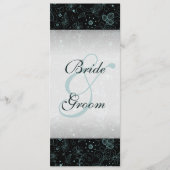 Blue on Black Floral Border Program Programm (Vorderseite)