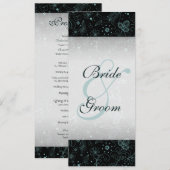 Blue on Black Floral Border Program Programm (Vorne/Hinten)