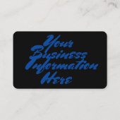 Blue on Black, Grau on Black Barber Shop Visitenkarte (Rückseite)