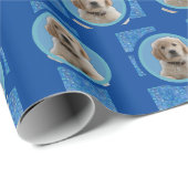 Blue on Blue Hunde Lovers Pet Mamas Wrapping Paper Geschenkpapier (Rolleneckpunkt)