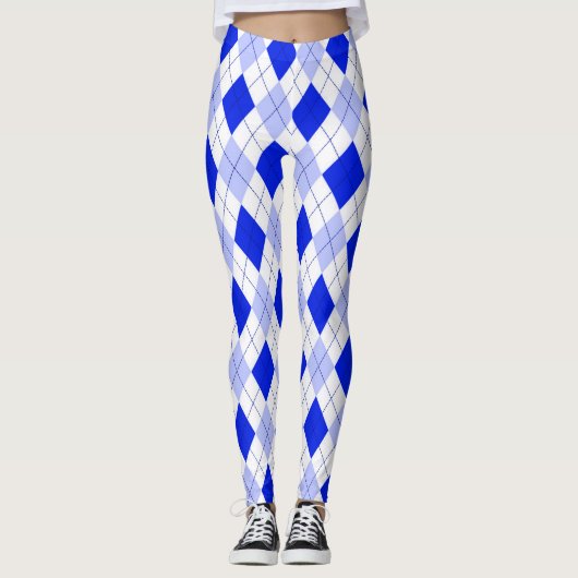 Blue On Blue Raute Leggings (Vorderseite)