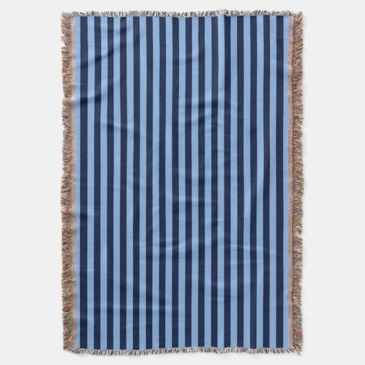 Blue on Blue Stripes Decke (Vorderseite Vertikal)