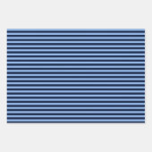 Blue on Blue Stripes Geschenkpapier Set (Vorderseite 3)