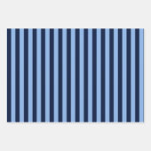 Blue on Blue Stripes Geschenkpapier Set (Vorderseite 2)