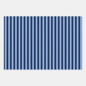 Blue on Blue Stripes Geschenkpapier Set (Vorderseite)