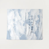 Blue "On Cloud Nine" Bachelorette Wochenende Hinte Wandteppich (Vorderseite (Horizontal))