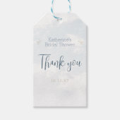 Blue On Cloud Nine Elegante Brautparty Vielen Dank Geschenkanhänger (Vorderseite)