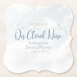 Blue On Cloud Nine Elegantes Brautparty Party Untersetzer