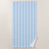 Blue on Light Blue Stripes Classic Beach Towel Strandtuch (Vorderseite)