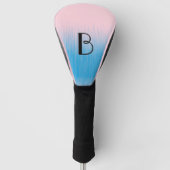 Blue on Pink Horizon initialisiert Golf Headcover (Vorderseite)