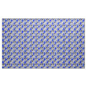 Blue on white Lilie Stoff (Yard (91,4 cm))