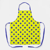 Blue On Yellow Polka Dots Pattern Design Schürze (Vorderseite)