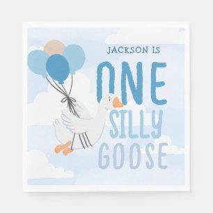 Blue One Albern Gans 1. Geburtstag Serviette