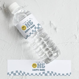 Blue ONE Happy Typ Geburtstag Wasser Flasche Etike Wasserflaschenetikett