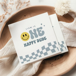 Blue ONE Happy Typ Geburtstagsparty Napkins Serviette