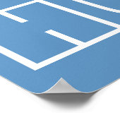 Blue One Race Human Zitat Text Poster (Ecke)
