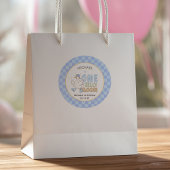 Blue One Silly Goose-Boy's First Birthday Runder Aufkleber