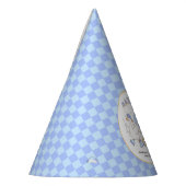 Blue One Silly Goose-Retro Boy First Birthday Partyhütchen (Links)