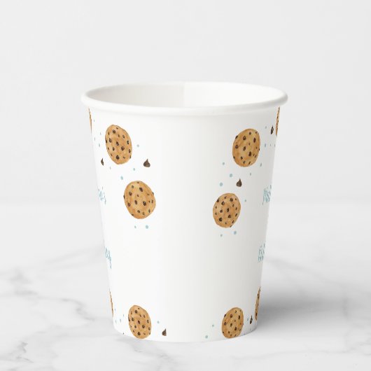 Blue One Sweet Cookie Geburtstag Pappbecher (Links)
