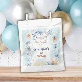 Blue Oneder the sea boys 1st birthday Geschenktütchen