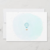 Blue ONEderful World Foto 1. Geburtstag Einladung (Rückseite)