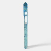 Blue Opal Abstrakt Case-Mate iPhone Hülle (Rückseite / Links)