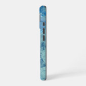 Blue Opal Abstrakt iPhone 16 Hülle (Linke Seite)