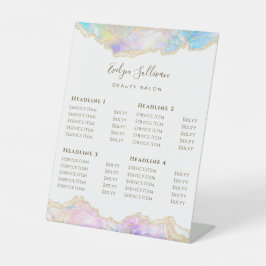 Blue Opal Beauty Salon Preisliste Preisschild Sockelschild