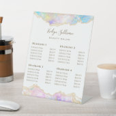 Blue Opal Beauty Salon Preisliste Preisschild Sockelschild (In SItu)