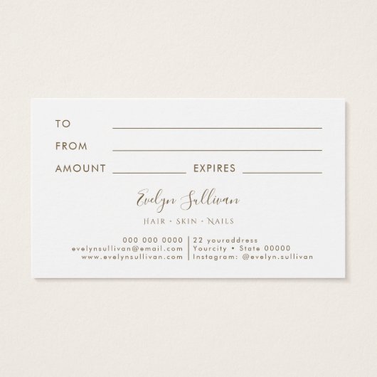 Blue Opal Design Geschenkkarte (Rückseite)