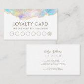 Blue Opal Design Loyalitätskarte Visitenkarte (Vorne/Hinten)