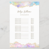 Blue Opal Design Preisliste Flyer (Vorne)