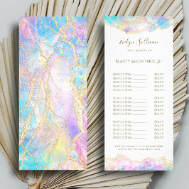 Blue Opal Design Preisliste Rack Karte Werbekarte