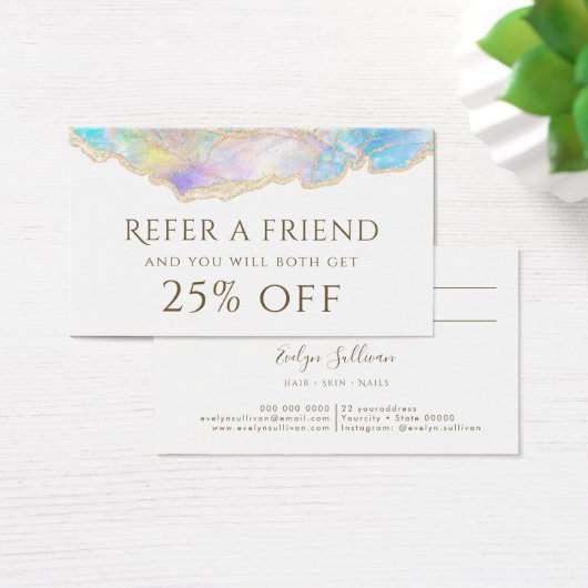 Blue Opal Design Reference Card (Schreibtisch)