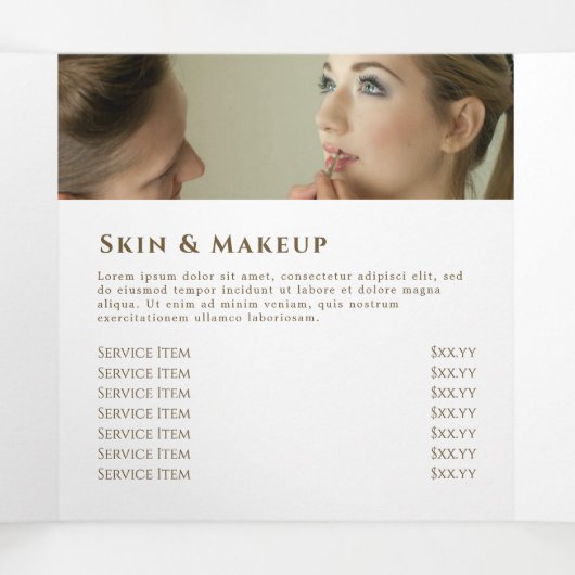 Blue Opal Design Trifold Broschüre (Innenseite Mitte)