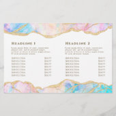 Blue Opal Design Zweifach-Broschüre (Rückseite)