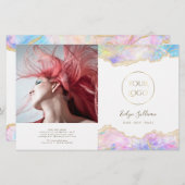 Blue Opal Design Zweifach-Broschüre (Vorne/Hinten)