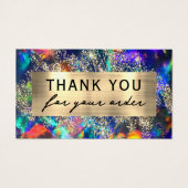 Blue-Opal-Discount-Karte Gold Glitzer (Vorderseite)