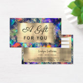 Blue-Opal-Geschenkkarte Gold Glitzer (Schreibtisch)