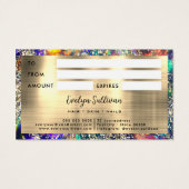 Blue-Opal-Geschenkkarte Gold Glitzer (Rückseite)