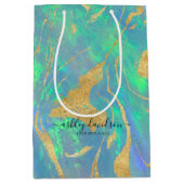 Blue Opal | Geschenktaschen Mittlere Geschenktüte (Vorderseite)