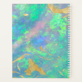 Blue Opal Gold Marble Custom Yeypplaner Planer (Rückseite)