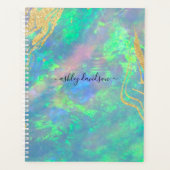 Blue Opal Gold Marble Custom Yeypplaner Planer (Vorderseite)