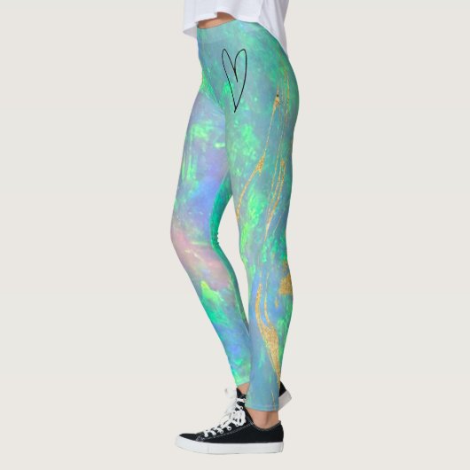 Blue Opal Heart Leggings (Links)