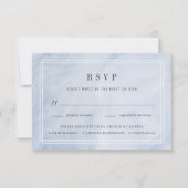 Blue Opal Meal Choice RSVP Card Karte (Vorderseite)