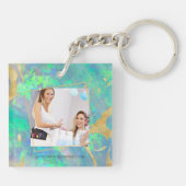 Blue Opal | Moderner Business Schlüsselanhänger (Rückseite)