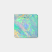 Blue Opal | Modernes Glam Note Pad Post-it Klebezettel (Vorderseite)