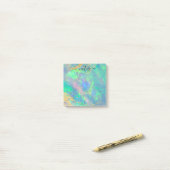 Blue Opal | Modernes Glam Note Pad Post-it Klebezettel (Auf Schreibtisch)