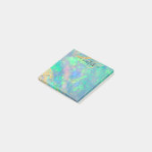 Blue Opal | Modernes Glam Note Pad Post-it Klebezettel (angewinkelt)