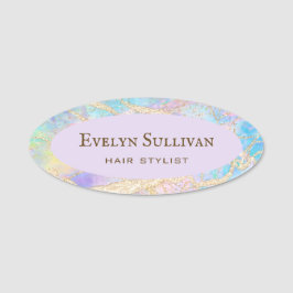 Blue Opal Name Tag Namensschild